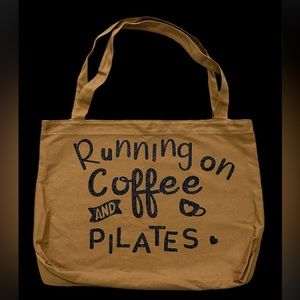 Reusable everyday tote bag love pilates logo